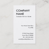 Sonnenbrille Visitenkarte (Rückseite)