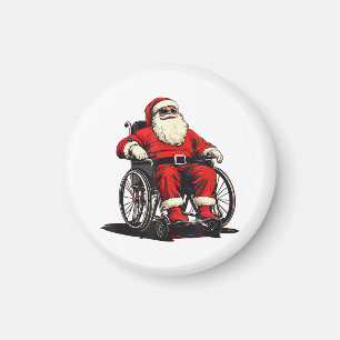 Sonnenbrille Weihnachtsmann im Rollstuhl für lusti Magnet