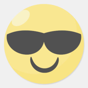 Sonnenbrillen coole Emoji Aufkleber