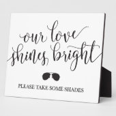 Sonnenbrillen Favoriten Zeichen - Unsere Liebe str Fotoplatte (Seite)