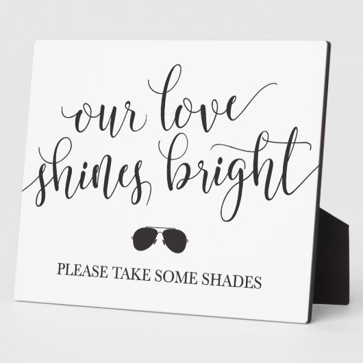 Sonnenbrillen Favoriten Zeichen - Unsere Liebe str Fotoplatte (Seite)