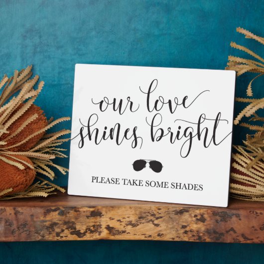 Sonnenbrillen Favoriten Zeichen - Unsere Liebe str Fotoplatte (Seite)