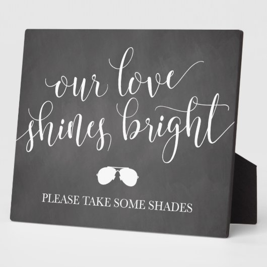 Sonnenbrillen Favoriten Zeichen - Unsere Liebe str Fotoplatte (Seite)