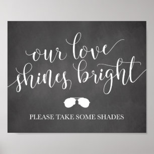 Sonnenbrillen Favoriten Zeichen - Unsere Liebe str Poster