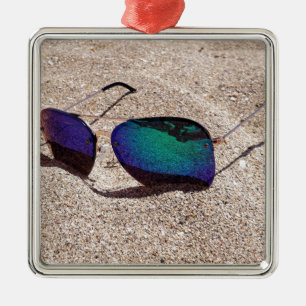 Sonnenbrillen Silbernes Ornament