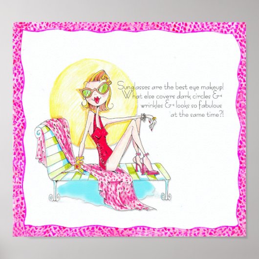 Sonnenbrillen sind fabelhafter Vanity-Druck Poster (Vorne)