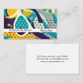 Sonnenbrillen und Sterne Pop Art Visitenkarte (Vorne/Hinten)