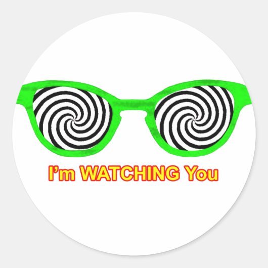 Sonnenbrillen zu beobachten Grüne Rim des MUSEUMS Runder Aufkleber (Vorderseite)