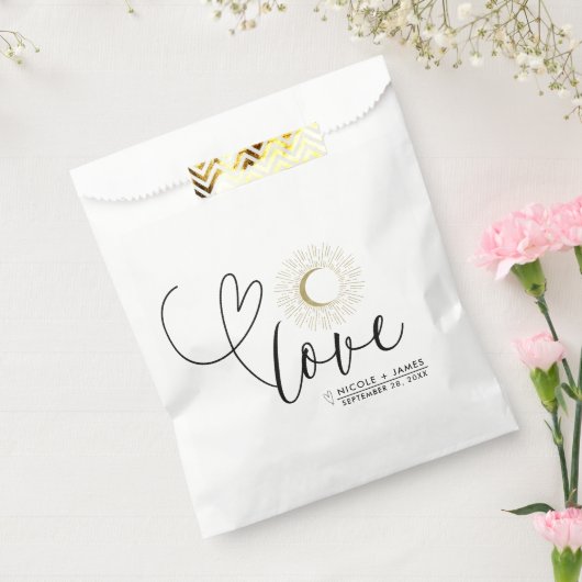 Sonnenbrust-Hochzeit mit weißem und goldenem Himme Geschenktütchen (Versiegelt)