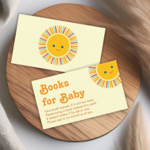 Sonnenbücher für Baby Shower Süße orange Retro-Sch