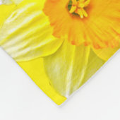 Sonnenburst, goldene Daffodien, Lge Fleece Blanket (Ecke)