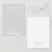 Sonnenburst Gray Earring Jewelry Display Holder Visitenkarte (Vorne/Hinten)