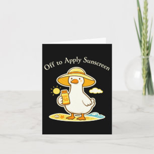 Sonnencreme auftragen Gans Süßer Sommer Humor Karte