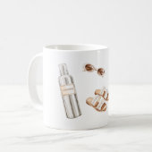 Sonnencreme Badeanzug Sandalen Kaffeetasse (Vorderseite Links)