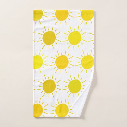 Sonnencreme-farbene, weißgelbe Sonne Badhandtuch Set (Handtuch)