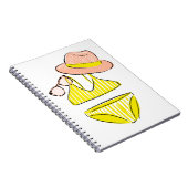 Sonnencreme - Gelber Badeanzug Notizblock (Rechte Seite)