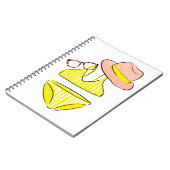 Sonnencreme - Gelber Badeanzug Notizblock (Linke Seite)