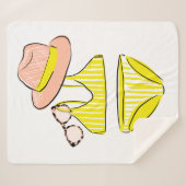 Sonnencreme - Gelber Badeanzug Sherpadecke (Vorderseite (Horizontal))