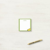 Sonnencreme, Gerahmt gelb Post-it Klebezettel (Auf Schreibtisch)