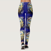Sonnencreme Gesicht dunkelblau Leggings (Rückseite)