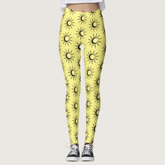 Sonnencreme-Mond Thunder_Cove gelb Leggings (Vorderseite)