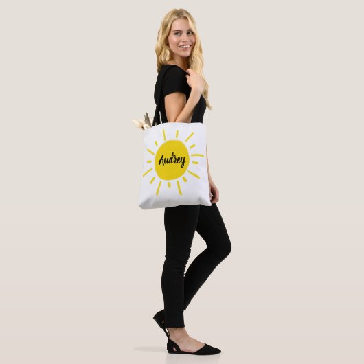 Sonnencreme Painted Whimsical Yellow Sun Book Bag Tasche (Am Model)