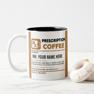 Sonnencreme, Personalisierter Name Zweifarbige Tasse