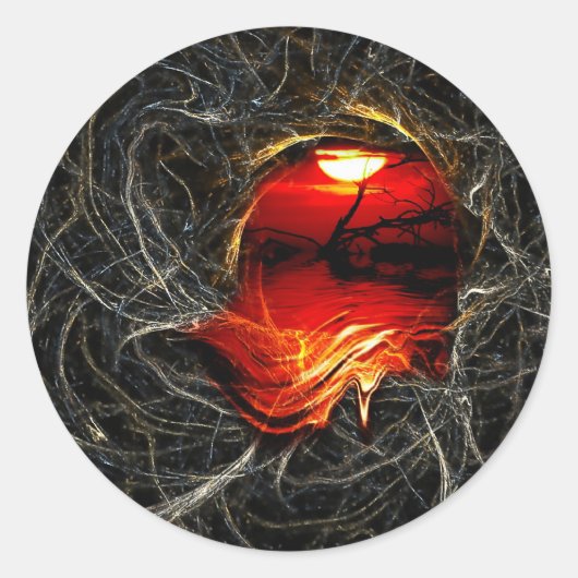 Sonnencreme Runder Aufkleber (Vorderseite)