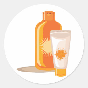 Sonnencreme Runder Aufkleber