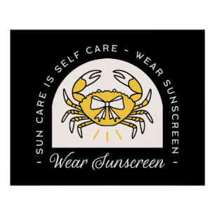 Sonnencreme spf Hautkrebsprävention Bewusstsein Poster