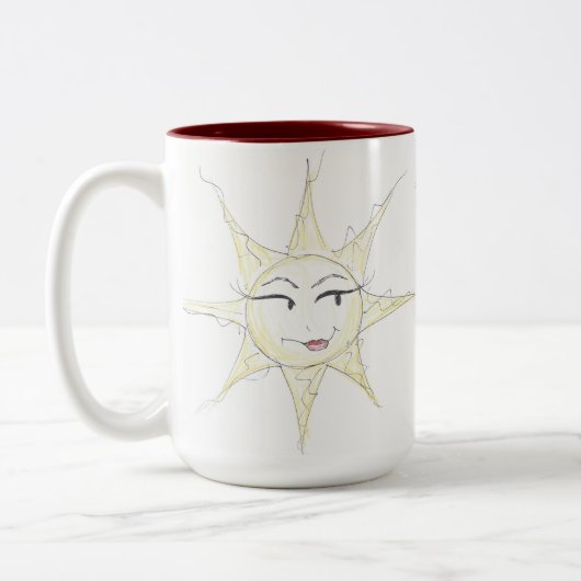 Sonnencreme-Tasse Zweifarbige Tasse (Links)