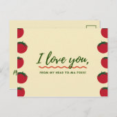 Sonnencreme und Rote Tomaten Postkarte (Vorne/Hinten)