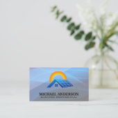 Sonnendachlogos Visitenkarte (Stehend Vorderseite)