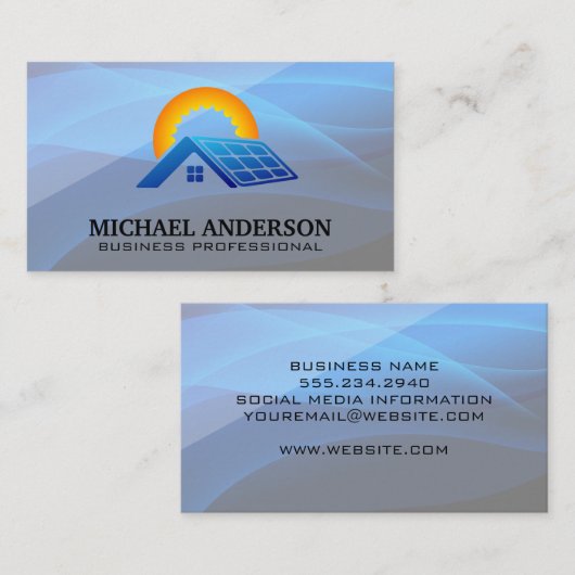 Sonnendachlogos Visitenkarte (Vorne/Hinten)