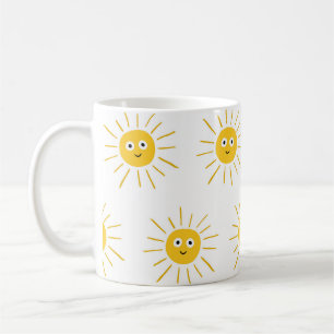 Sonnendarstellungen: vintage skizzenhafte Nahtlose Kaffeetasse