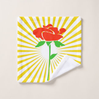 Sonnendurchbruch-Blumenentwurf Waschlappen