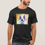 Sonnendurchbruch Bostons Terrier T-Shirt (Vorderseite)