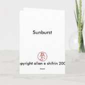 Sonnendurchbruch Karte (Rückseite)