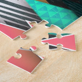 Sonnendurchbruch-Monogramm-modische geometrische Puzzle (Seite)