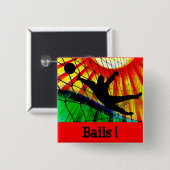 Sonnendurchbruch-und Netz-Fußball-Tormann Button (Vorne & Hinten)