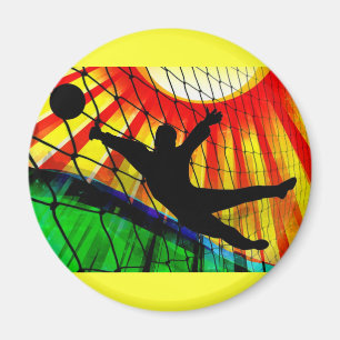 Sonnendurchbruch-und Netz-Fußball-Tormann Magnet