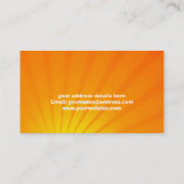 Sonnendurchbruch-Visitenkarte Visitenkarte (Rückseite)