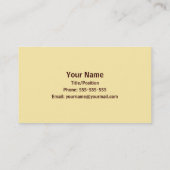 Sonnendurchbruch-Visitenkarte Visitenkarte (Rückseite)