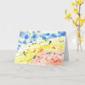 Sonnendurchbruch-Wasserfarbe-Gruß-Karte Karte (Gelbe Blume)