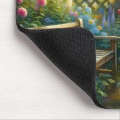 Sonnendurchflutete Gartentor-Szene Mousepad (Ecke)
