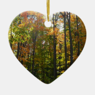 Sonnendurchflutete Herbstlandschaft Keramik Ornament