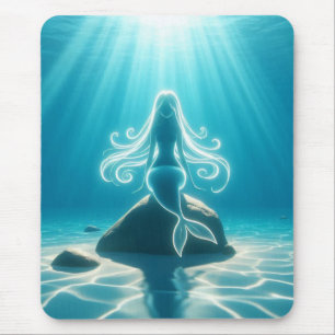 Sonnendurchflutete, unterseeische Meerjungfrau Mousepad
