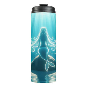 Sonnendurchflutete, unterseeische Meerjungfrau Thermosbecher