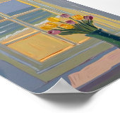 Sonnendurchfluteter Küstenfensterblick Impressioni Poster (Ecke)