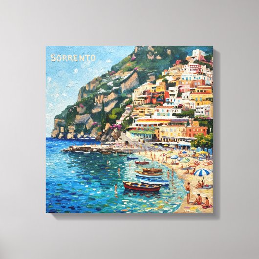 Sonnendurchfluteter Sorrent Küstenflucht Leinwand (Vorderseite)